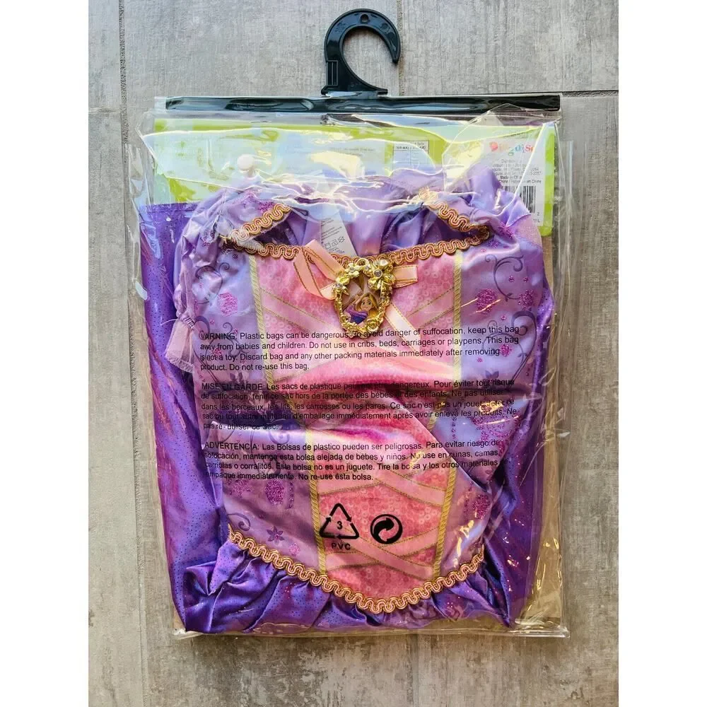 Disney Princess Rapunzel Girls Halloween Pretend Dress Up Play Costume S 4-6 - Picture 2 of 12
